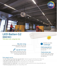 Máng Đèn LED Tube T8 Batten BN016C LED8 L600 Philips