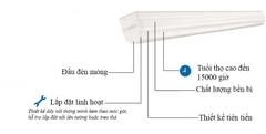 Máng Đèn LED Tube T8 Batten BN016C LED16 L1200 Philips