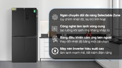 Tủ lạnh Hitachi HR4N7522DSDXVN Inverter 466 lít Multi Door