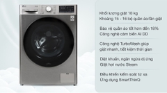 Máy giặt LG FV1410S4P AI DD Inverter 10 kg