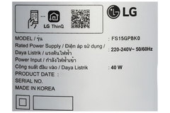 Máy lọc không khí Tháp LG FS15GPBK0 PuriCare AeroTower Hit