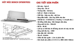 Máy hút mùi âm tủ Bosch DFS097J50B