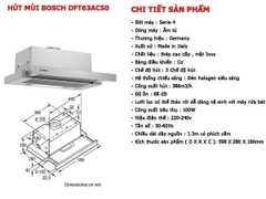 Máy hút mùi âm tủ Bosch DFT63AC50
