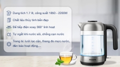 Bình đun siêu tốc Philips 1.7 lít HD9339/80