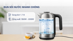 Bình đun siêu tốc Philips 1.7 lít HD9339/80