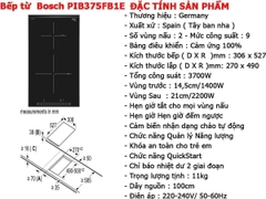 Bếp từ đôi Bosch PIB375FB1E