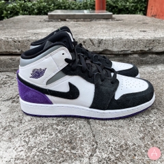 [BQ6931-105] K NIKE AIR JORDAN 1 MID SE PURPLE 