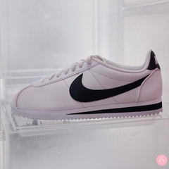 [807471-101] W NIKE CLASSIC CORTEZ LEATHER '' WHITE BLACK ''