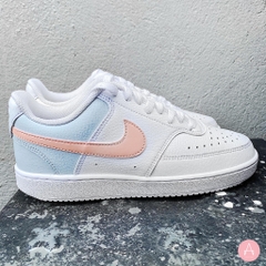 [CD5434-103] W NIKE COURT VISION LOW WHITE/WASHED CORAL-AURA
