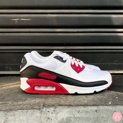 [CT4352-104] M NIKE AIR MAX 90 WHITE/ MAROON-BLACK