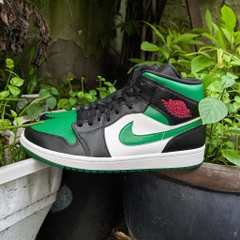 [554724-067] M NIKE AIR JORDAN 1 MID PINE GREEN/BLACK