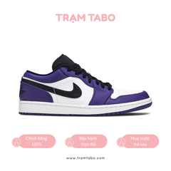 [553558-500] M NIKE AIR JORDAN 1 LOW COURT PURPLE WHITE