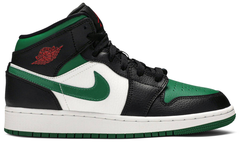 [554725-067] K NIKE AIR JORDAN 1 MID PINE GREEN/BLACK