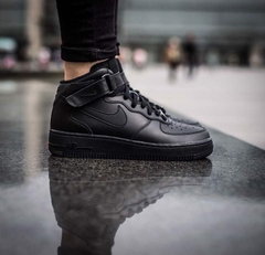 [315123-001] M NIKE AIR FORCE 1 MID ALL BLACK