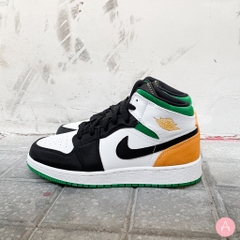 [BQ6931-101] K NIKE AIR JORDAN 1 MID SE WHITE LASER ORANGE 