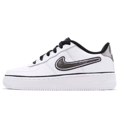 [AR0734-100] K NIKE AIR FORCE 1 X NBA WHITE BLACK