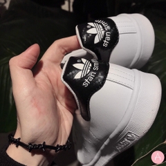 [EG0383] K ADIDAS STAN SMITH BLACK WHITE