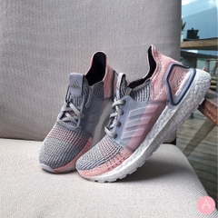 [B75881] W ADIDAS ULTRABOOST 19 GREY TWO CLEAR ORANGE PINK