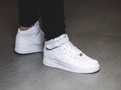 [315123-111] M NIKE AIR FORCE 1 MID ALL WHITE