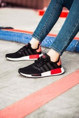 [D97088] W ADIDAS NMD R1 BLACK PINK/RED
