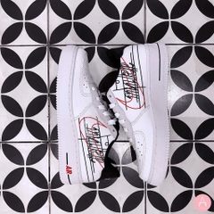 [CK9707-100] K NIKE AIR FORCE 1 LOW SCRIPT SWOOSH