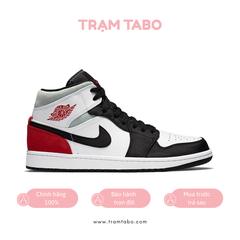 [BQ6931-100] K NIKE AIR JORDAN 1 MID SE WHITE BLACK RED SPRUCE