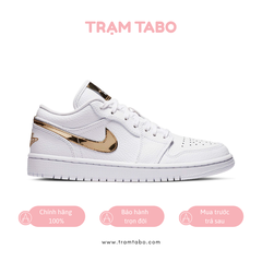 [CZ4776-100] W NIKE AIR JORDAN 1 LOW METALLIC GOLD WHITE/GOLD