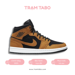 [DB5453-700] W NIKE AIR JORDAN 1 MID DESERT OCHRE/BLACK