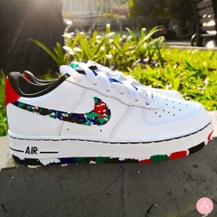 [CU4632-100] K NIKE AIR FORCE 1 LOW CRAYON WHITE MULTI