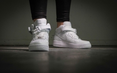 [314195-113] K NIKE AIR FORCE 1 MID ALL WHITE