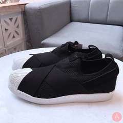 [B37193] W ADIDAS SUPERSTAR SLIP ON BLACK WHITE