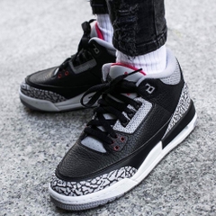 [854261-001] K NIKE AIR JORDAN 3 '' BLACK CEMENT ''