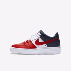 [820438-603] K NIKE AIR FORCE 1 UNIVERSITY RED