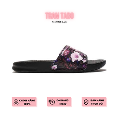[618919-009] W NIKE BENASSI JDI PRINT FLORAL BLACK PINK FLORAL