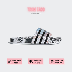 [CM8225] W ADIDAS ADILETTE BLACK FLORAL PRINT