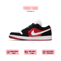 [DC0774-016] W NIKE AIR JORDAN 1 LOW BLACK WHITE GYM RED