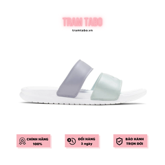 [819717-103] W NIKE BENASSI DUO ULTRA SLIDES WHITE TEAL TINT