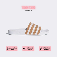 [CQ2238] W ADIDAS ADILETTE CORK WHITE YELLOW
