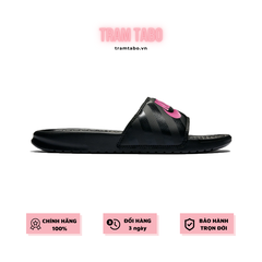 [343881-061] W NIKE BENASSI JDI BLACK SWOOSH PINK