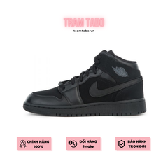 [554725-050] K NIKE AIR JORDAN 1 MID TRIPLE BLACK