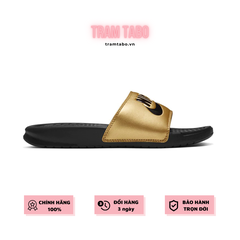 [343881-014] W NIKE BENASSI JDI BLACK METALLIC GOLD