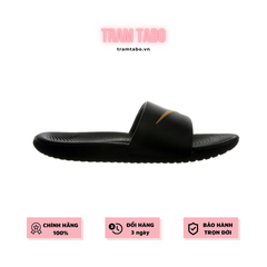[832646-002] M NIKE KAWA BLACK SWOOSH GOLD