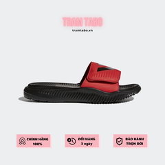 [CP9868] M ADIDAS ALPHABOUNCE BASKETBALL SLIDES RED BLACK