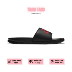 [343880-006] M NIKE BENASSI JDI BLACK WHITE SWOOSH RED