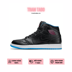 [554724-029] M NIKE AIR JORDAN 1 MID RETRO BLACK FIRE PINK