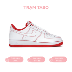 [CV1724-100] M NIKE AIR FORCE 1 LOW WHITE UNIVERSITY RED STITCH