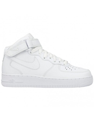 [366731-100] W NIKE AIR FORCE 1 MID ALL WHITE
