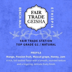 Cà phê túi lọc Fair Trade Geisha - Natural 10 gói/ hộp