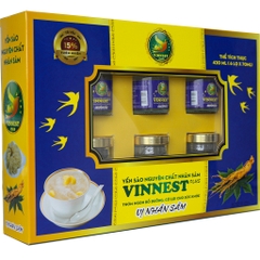 Yến Sào Nhân Sâm Nguyên Chất 15% VINNEST PLUS (Hộp 6 lọ)