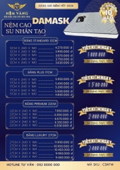 NỆM CAO SU NHÂN TẠO DAMASK - PHIÊN BẢN 2026